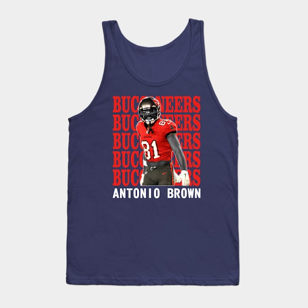 Tampa Bay Buccaneers Antonio Brown 81 Tank Top by Thejockandnerd